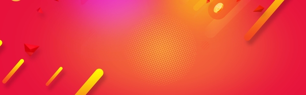 紅色幾何漸變電商促銷banner