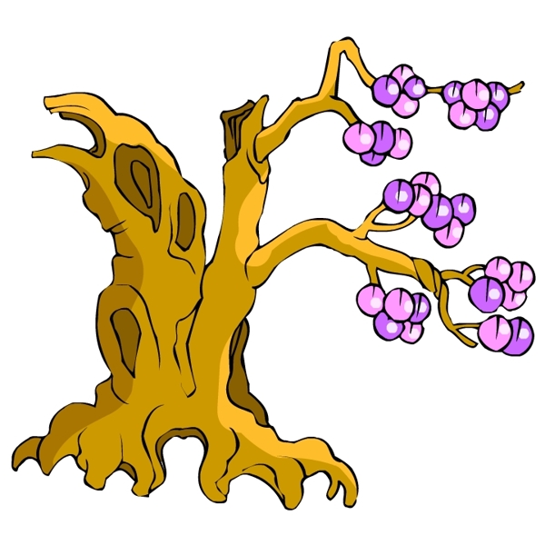 樹木古典插畫