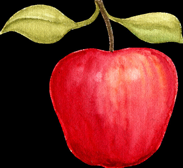红色苹果透明装饰素材