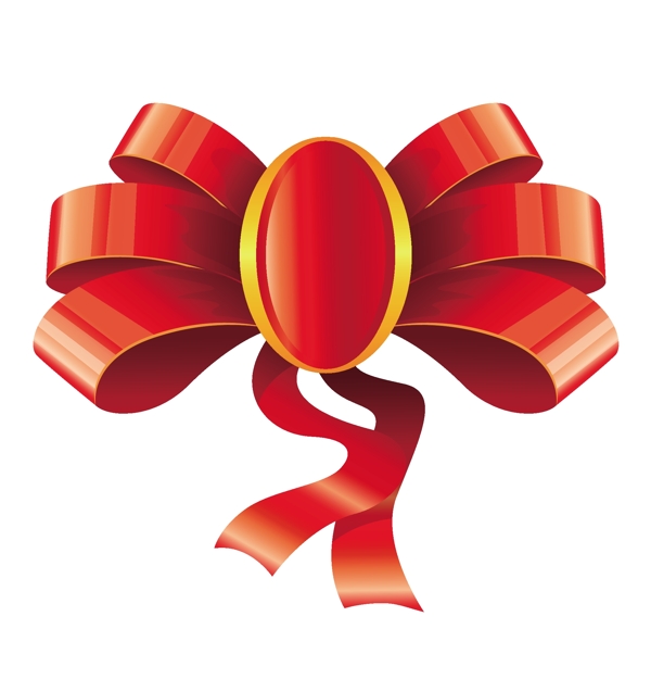 紅色節(jié)日絲帶矢量素材1