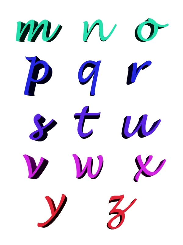 二十四字母小写可商用元素