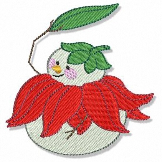 繡花雪人家紡免費素材