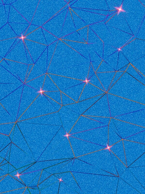 蓝色几何科技星光背景图