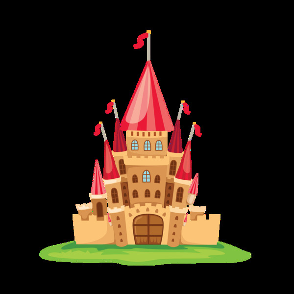 卡通童话城堡图案设计