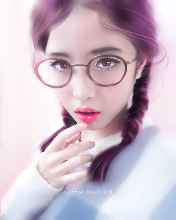 手繪插畫女