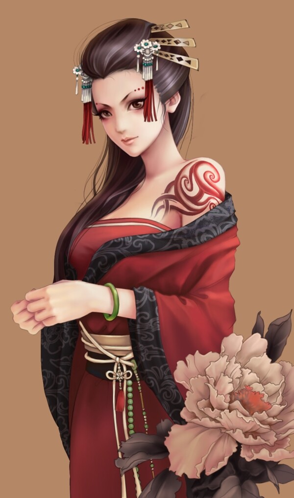 手繪古風美女