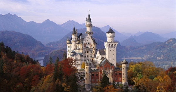 德国新天鹅城堡风景山水