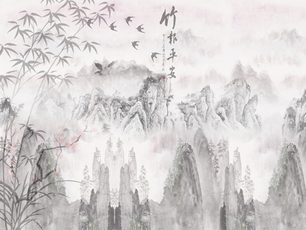 新中式背景墻