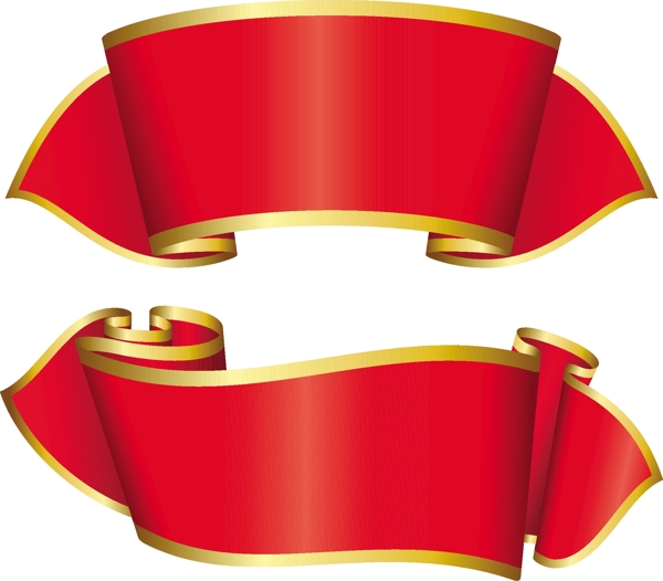 絲帶矢量素材5