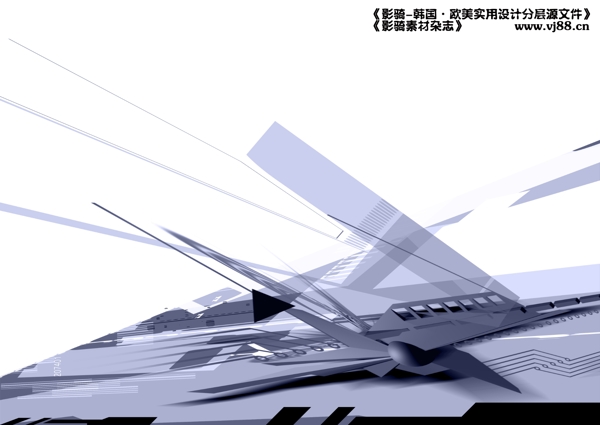 科技概念元素模型炫目線條背景影騎韓國實用設(shè)計分層源文件PSD源文件