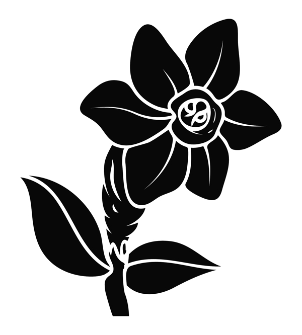 黑色花朵矢量設(shè)計(jì)