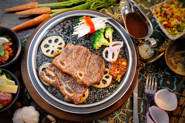 鐵板脆骨套餐