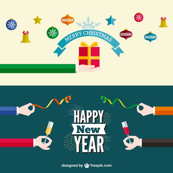 創(chuàng)意圣誕新年banner