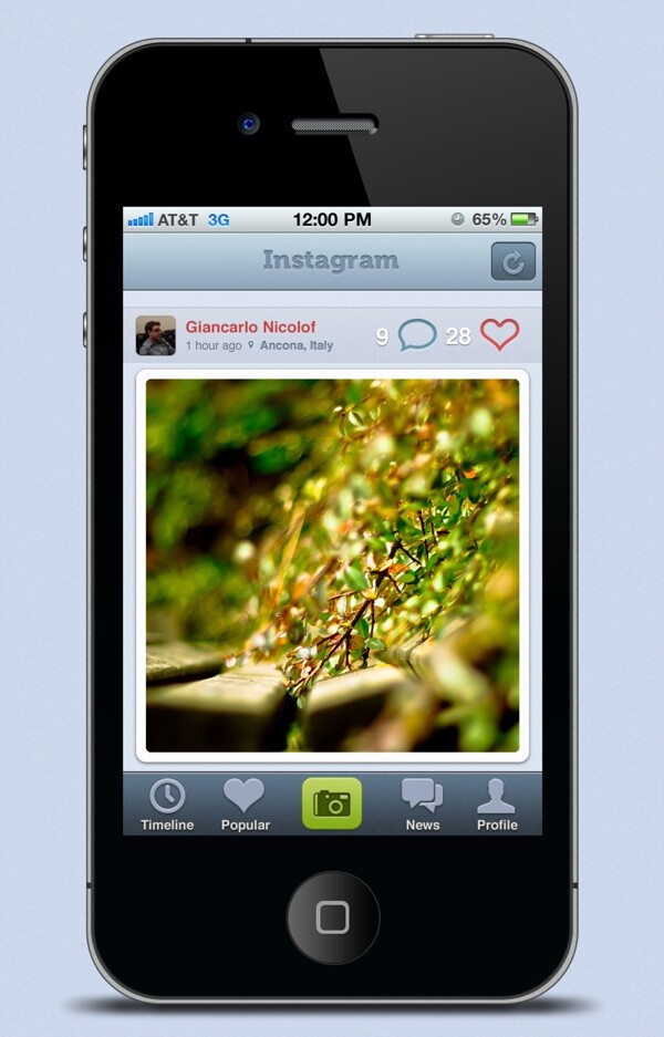 接口的iphone4PSD分層