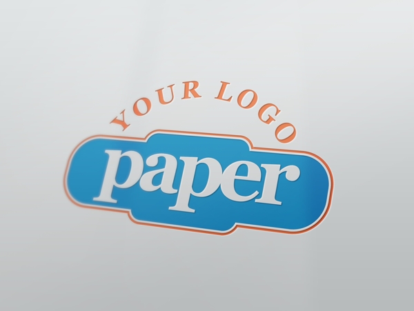 纸质纹理LOGO样机图片