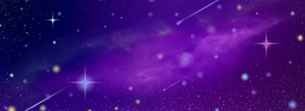 原創(chuàng)手繪繁星星空banner背景