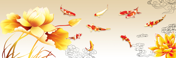 九魚圖裝飾畫