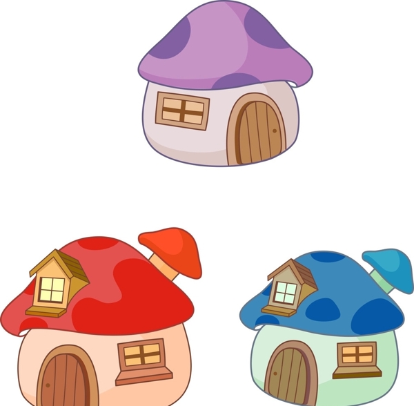 卡通蘑菇房子