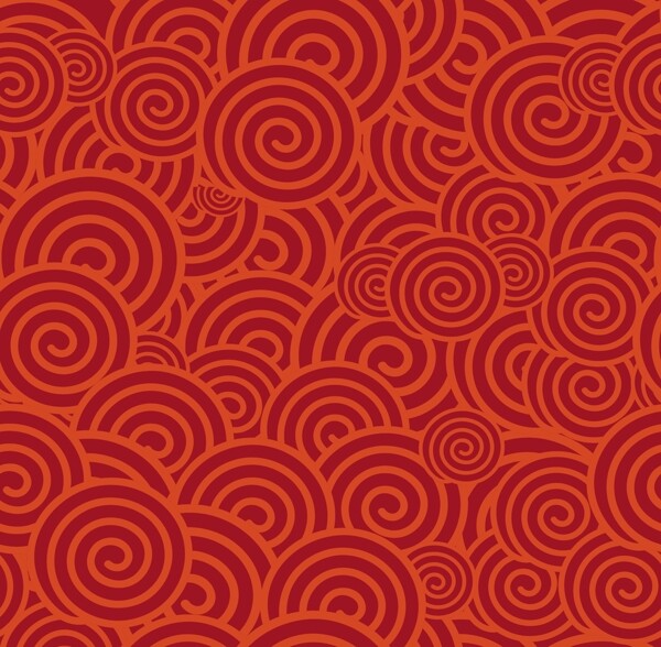 中國(guó)紅矢量無(wú)縫背景