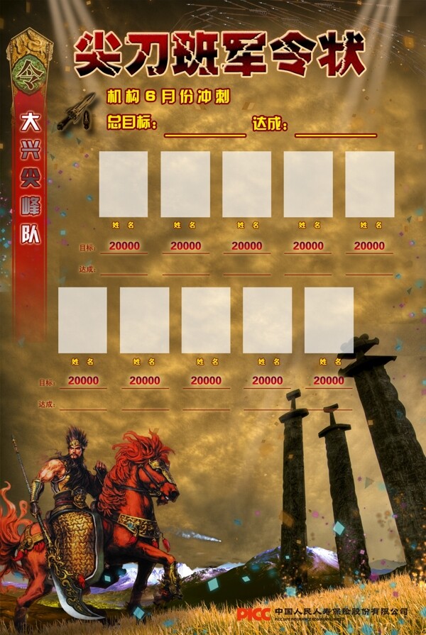 軍令狀圖片