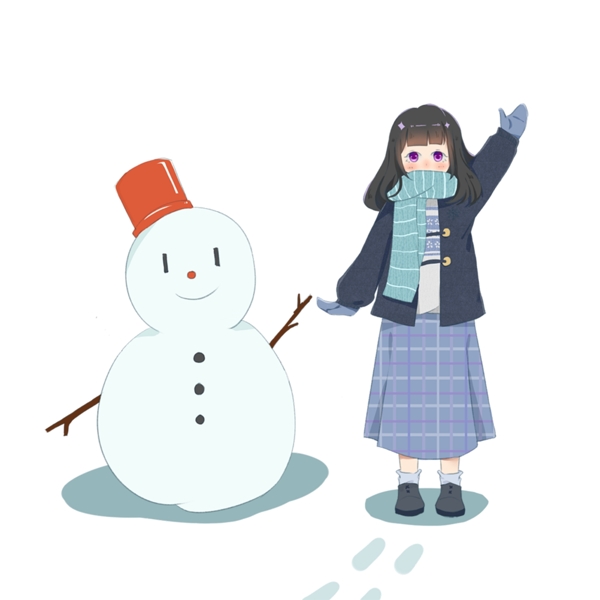 二十四节气主题之小雪插画