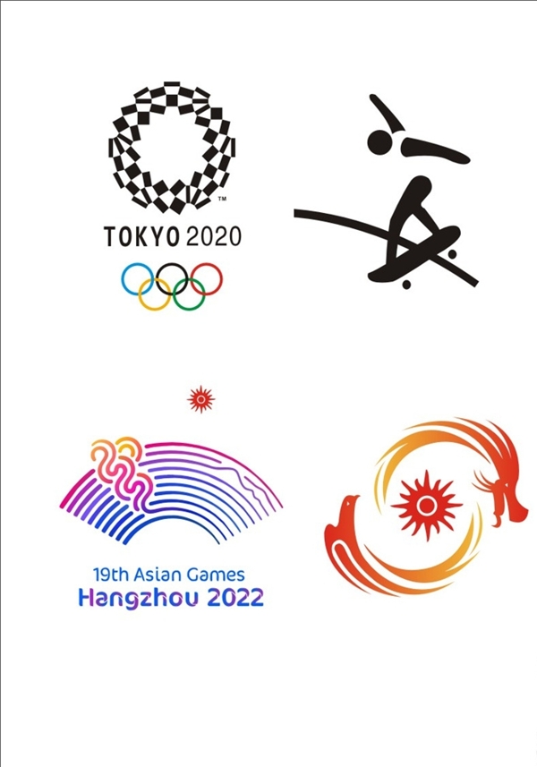 奥运会杭州亚运会滑板logo