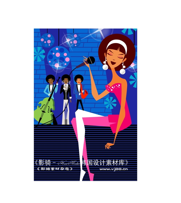 時(shí)尚人物女性休閑矢量AI0253
