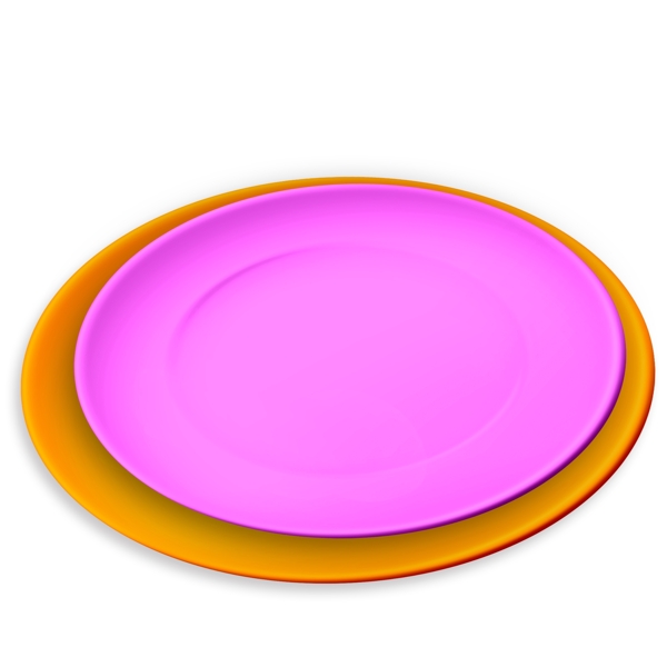 盘子实物装饰彩色盘叠加两个盘子
