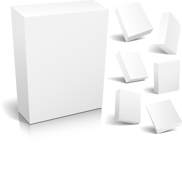 不同角度的3D空白框模板矢量素材