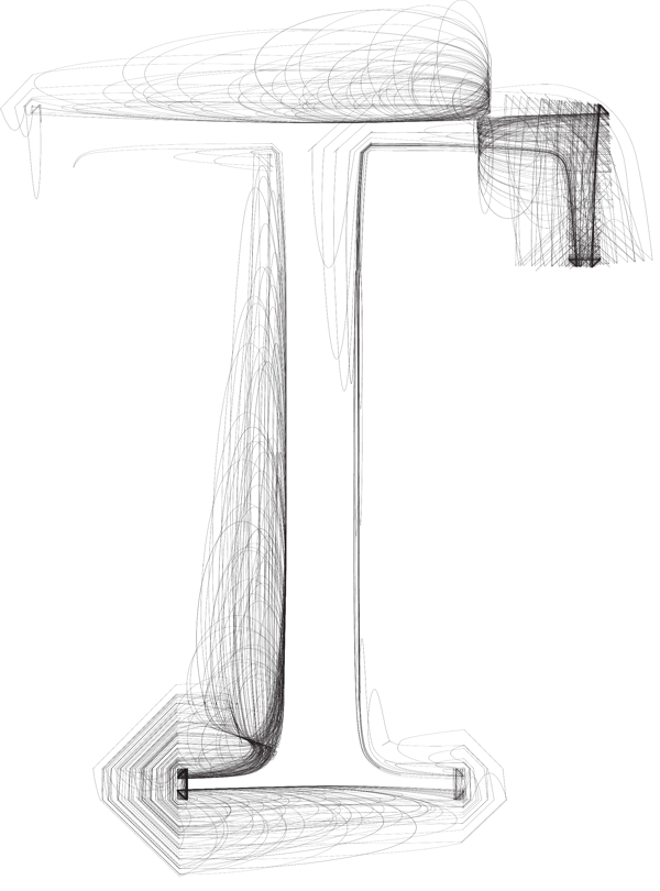 手繪插畫矢量字體的字母T