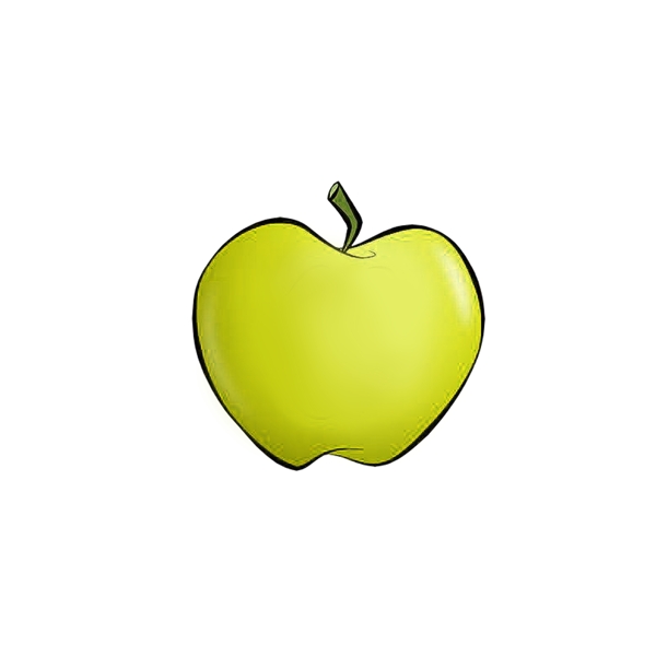水果类装饰图案写实黄苹果