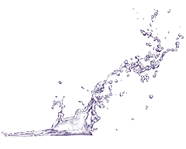 水的噴濺矢量圖