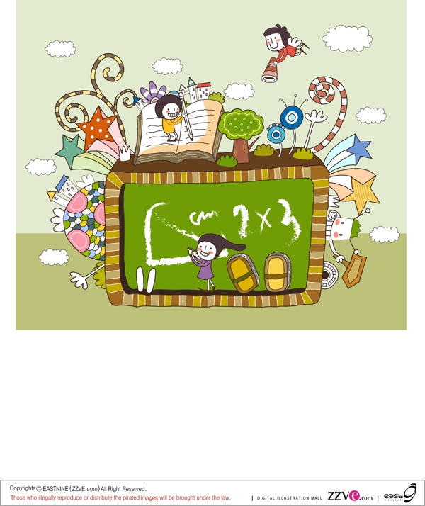兒童學(xué)習(xí)插畫