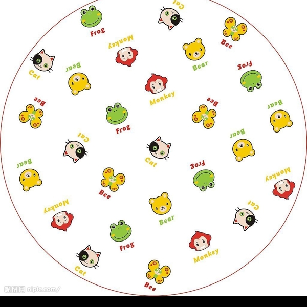 小動物頭像圖案圖片