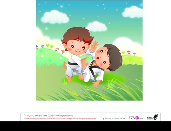 精美兒童運(yùn)動(dòng)插畫(huà)22圖片