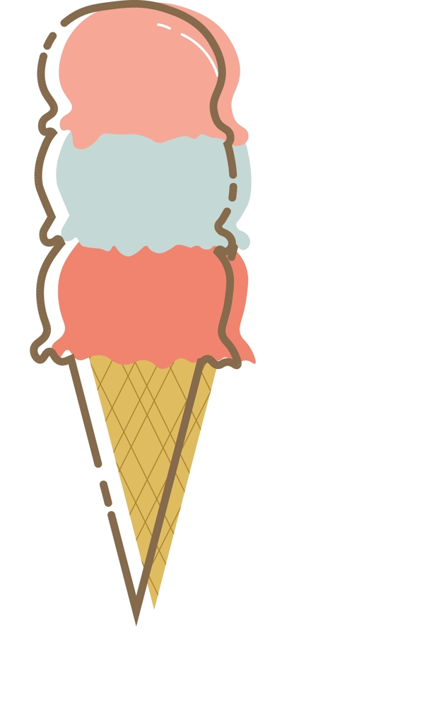 冰淇淋冰棍冰棒MBE可爱卡通简约夏天图标