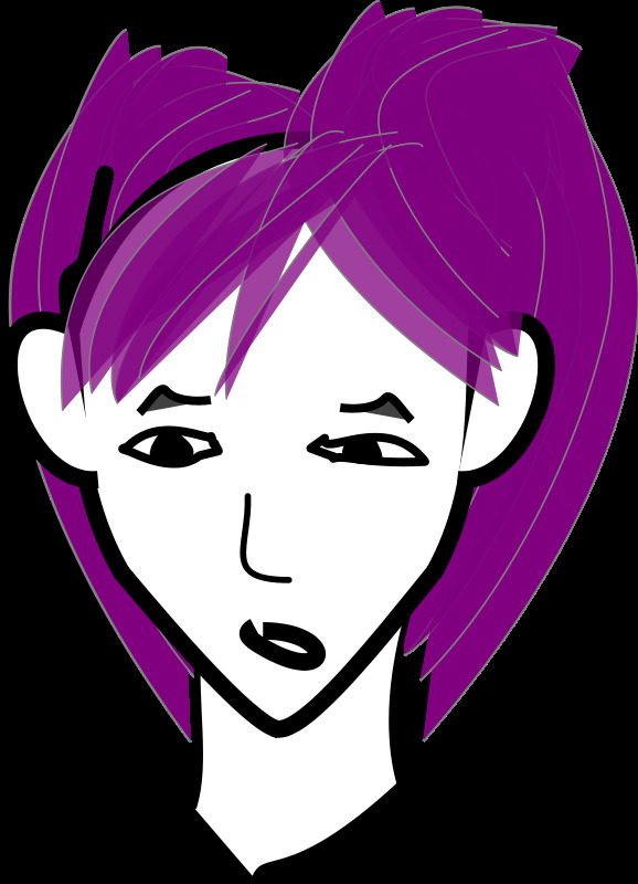 紫色头发的女孩