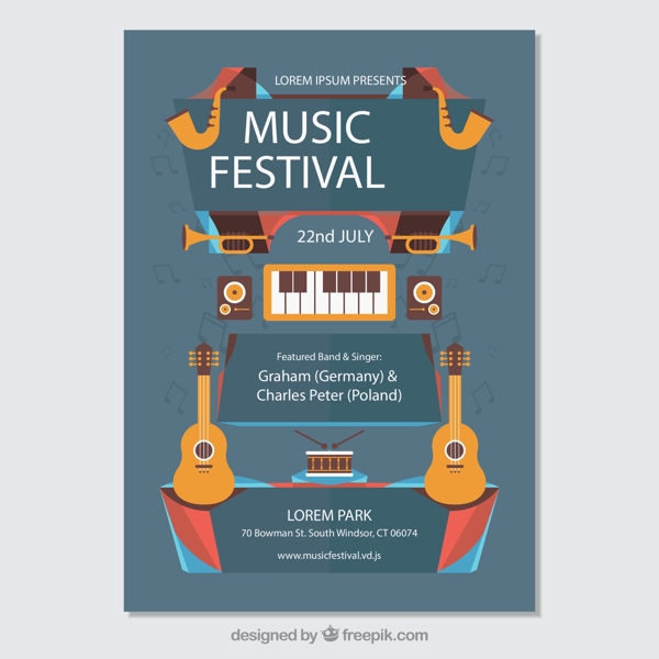 乐器音乐节海报图片