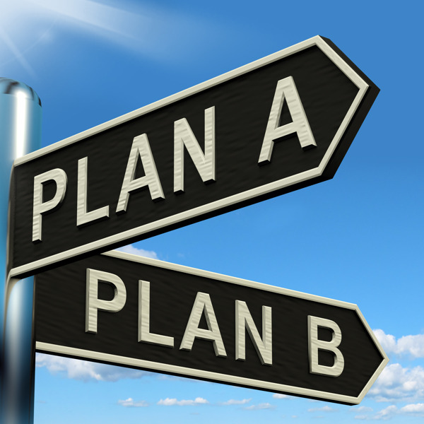 计划A或B选择出战略变化或处境