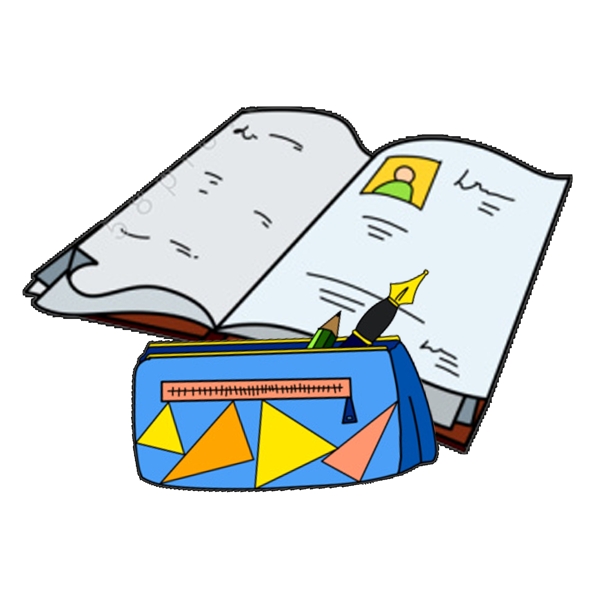 卡通學(xué)習(xí)書本裝飾元素