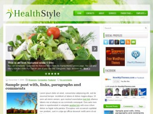 饮食健康绿色的WordPress主题模板