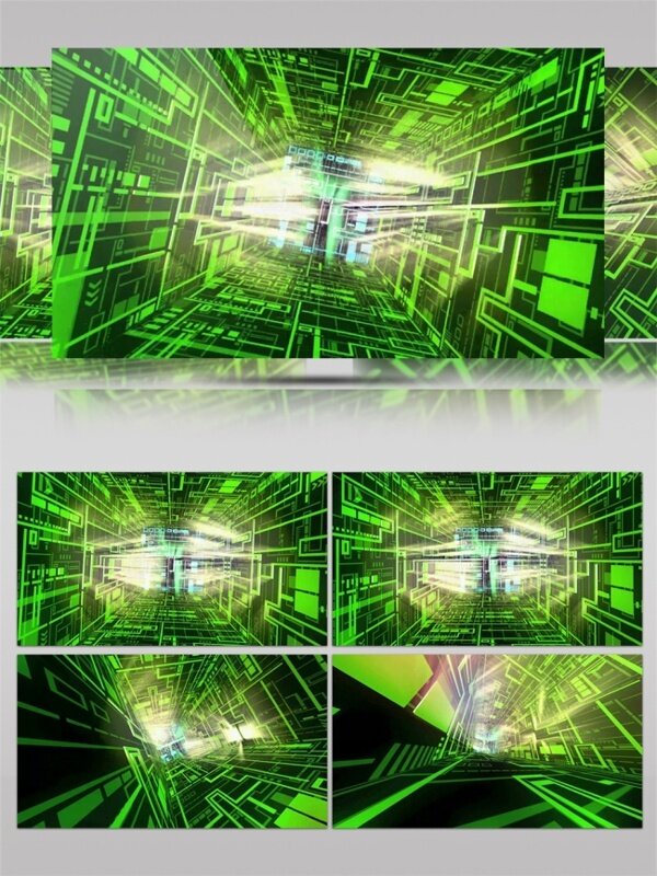 绿色方格光束动态视频素材