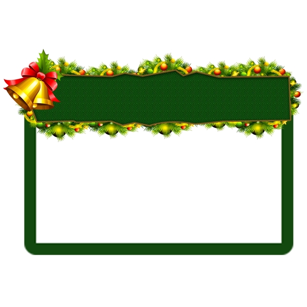 绿边的圣诞边框素材