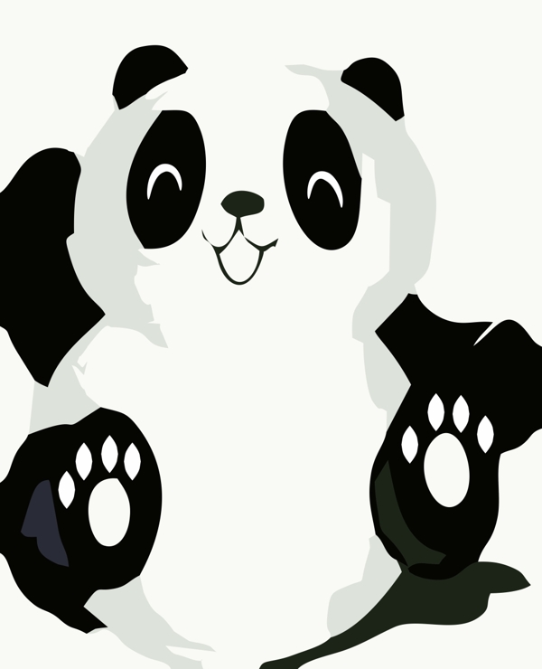 熊猫矢量图素材