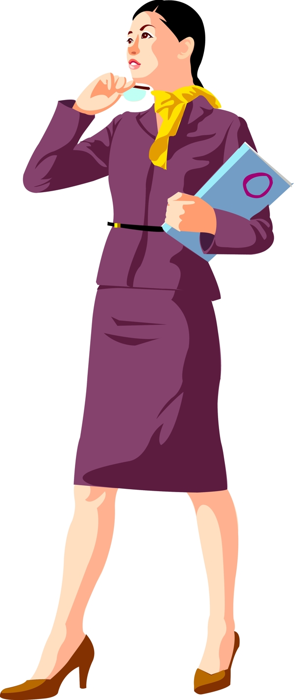 插畫時(shí)尚美女百態(tài)美女圖片