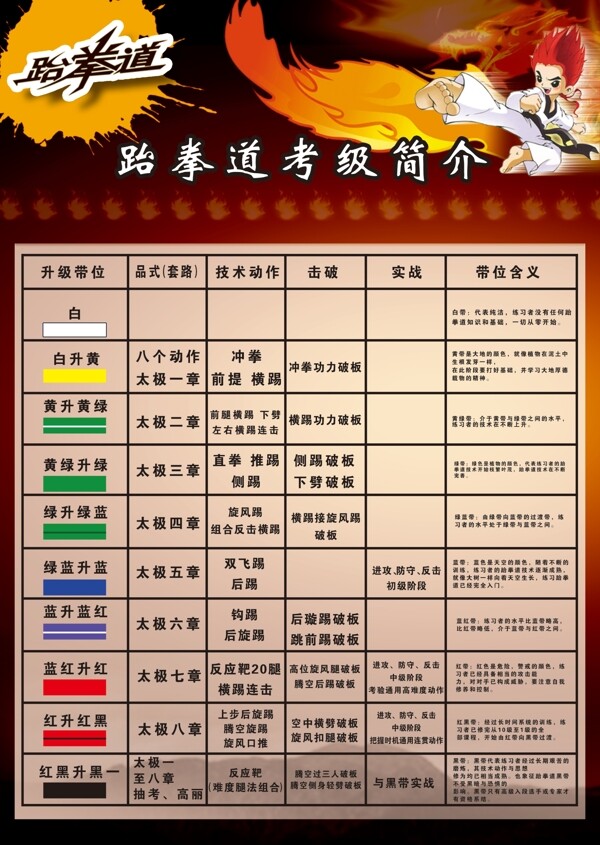 跆拳道展板