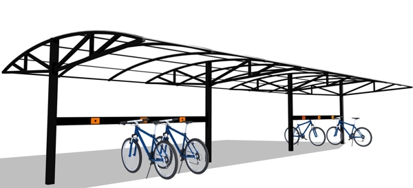 自行车棚3d模型