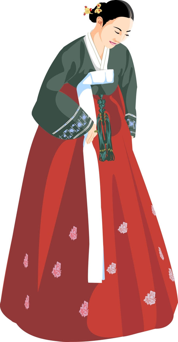 插畫時尚美女百態(tài)美女