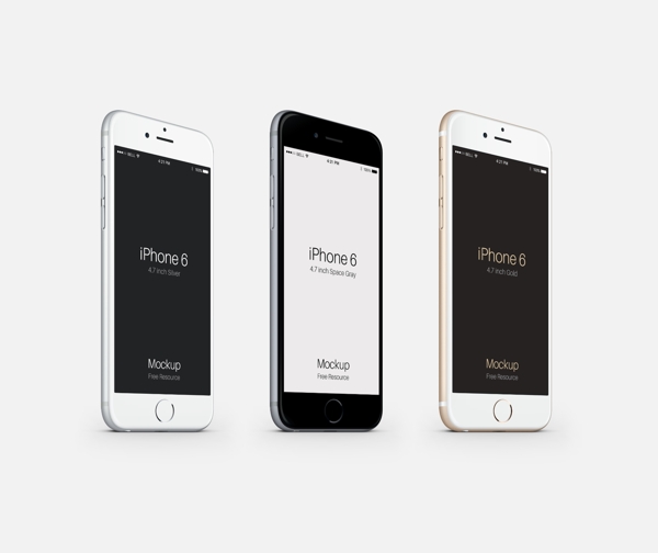 iPhone6四分之三視圖樣機(jī)PSD