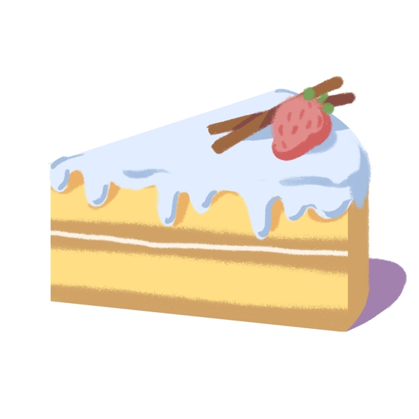 三角草莓蛋糕插图
